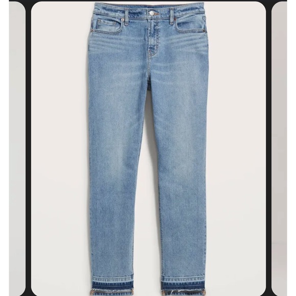 Old Navy New Women’s Mid Rise Boyfriend Ankle Cut Off  Blue Jeans Plus Size 28 - Picture 3 of 10